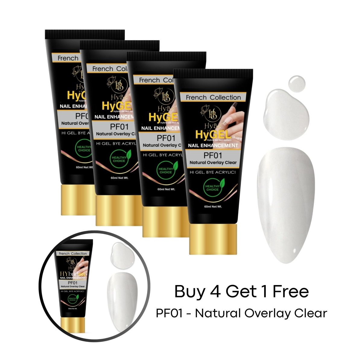 Hybrid Gel - HyGEL 60ml / #PF01 Natural Clear Overlay