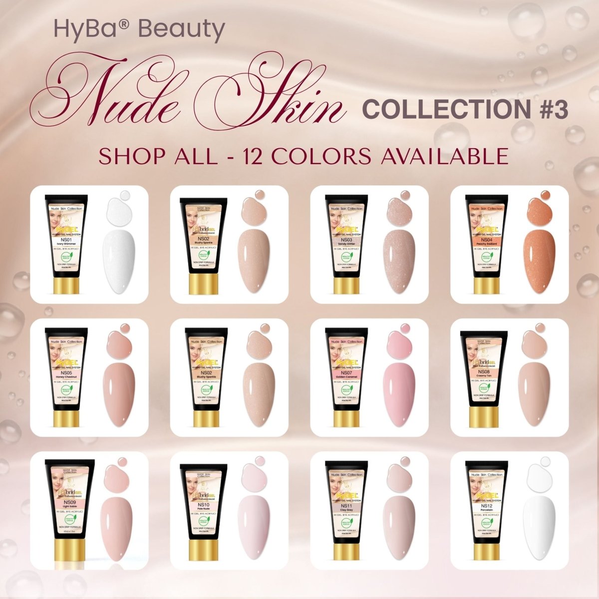 Hyba Hybrid Gel Professional Nail Gel - HyGEL® 60ml / #NS05 Honey Chestnut