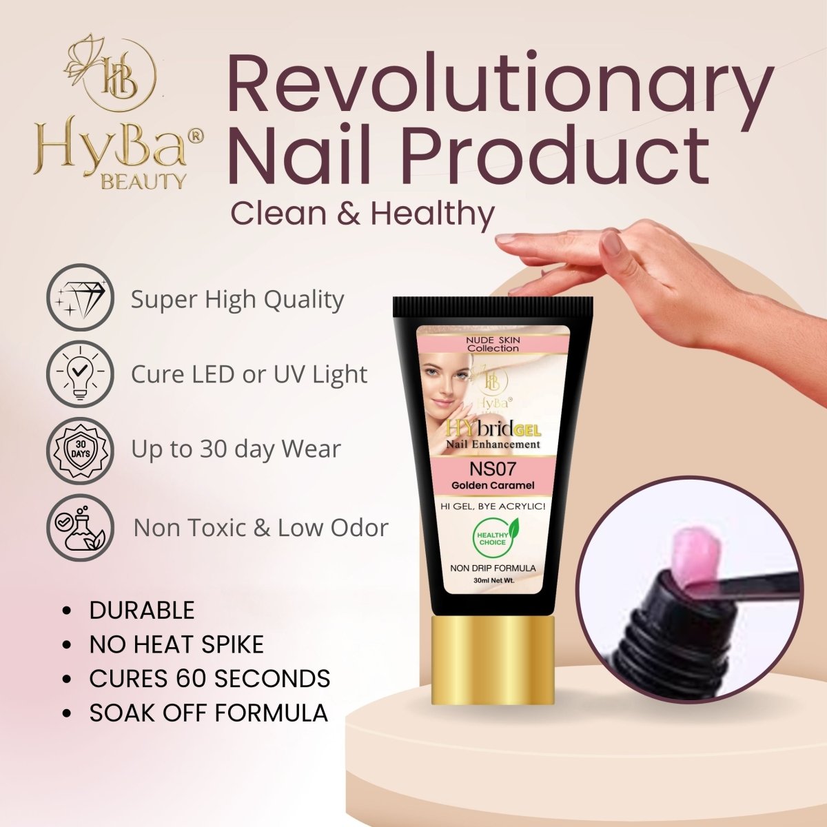 Hybrid Gel Professional Nail Gel - HyGEL® 60ml / #NS06 Self Tan