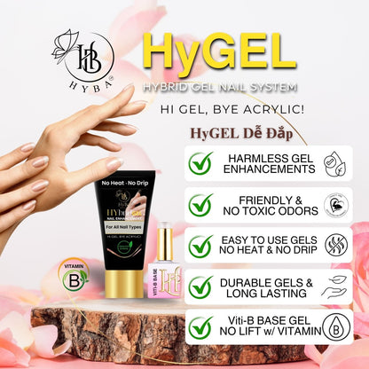 Hyba HyGEL® HYBRID DIY Home or Professional Gel Nail System - Ready Kit #1