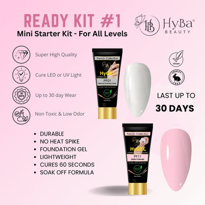 Hyba HyGEL® HYBRID DIY Home or Professional Gel Nail System - Ready Kit #1