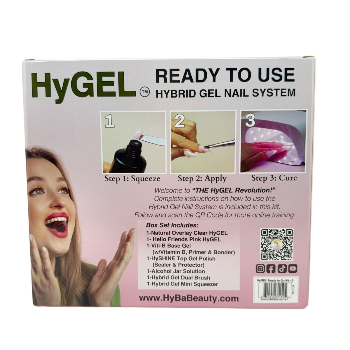 Hyba HyGEL® Hybrid DIY Home or Professional Gel Nail System - Ready Kit #2