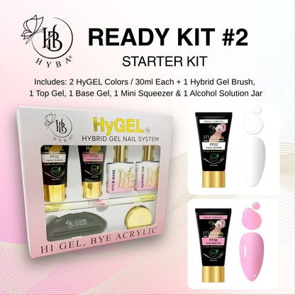 Hyba HyGEL® Hybrid DIY Home or Professional Gel Nail System - Ready Kit #2