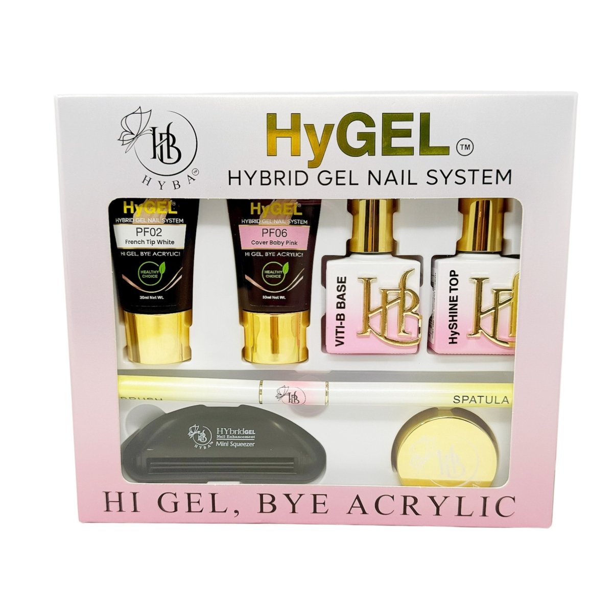 Hyba HyGEL® Hybrid DIY Home or Professional Gel Nail System - Ready Kit #2