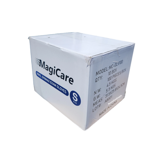 MagiCare Vinyl Synmax Blue Powder Free Gloves Case Small