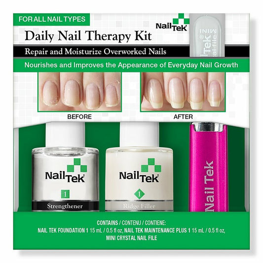 Nail Tek Nail Recovery Kit - For Normal, Healthy Nails - Intensive Therapy 1, Foundation 1, Renew