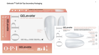 OPI GELevate Soft Gel Extensions Box 640 pcs Coffin Tip #FCT002