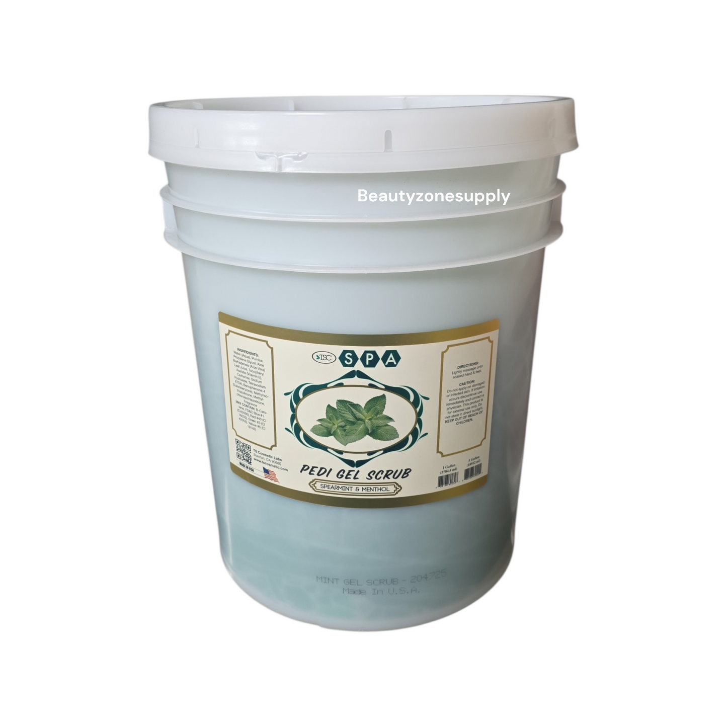 Monika Pedi Mint Gel Scrub Pail 5 Gallon