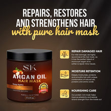 Load image into Gallery viewer, S&amp;K Moroccan Argan Oil Hair Mask for Dry Damaged Hair 17.6 oz