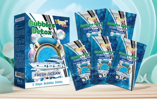 Tippi Plus Bubble Detox 5-Step Pedicure Fresh Ocean Case 36 Kits