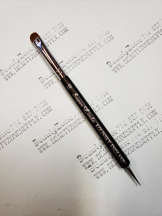 Super Linda French Brush Black With Dot Tool F#10-Beauty Zone Nail Supply