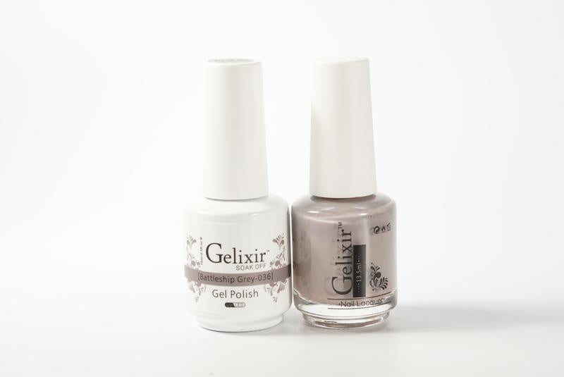 Gelixir Duo Gel & Lacquer Battleship Grey 1 PK #036-Beauty Zone Nail Supply