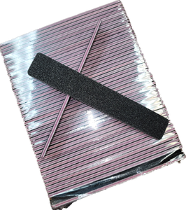 Nail File Jumbo 80/80 Lavender Black 50 pc #F087-Beauty Zone Nail Supply