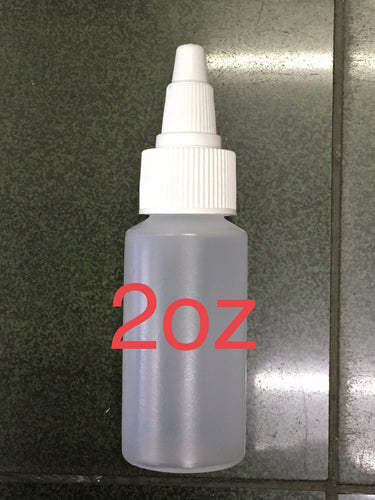 Empty Plastic Bottle 2 oz With Cap No Label