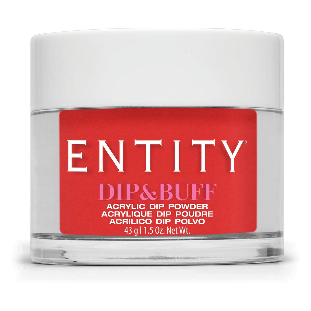 Entity Dip & Buff A-Very Bright Red Dress 43 G | 1.5 Oz.#690-Beauty Zone Nail Supply