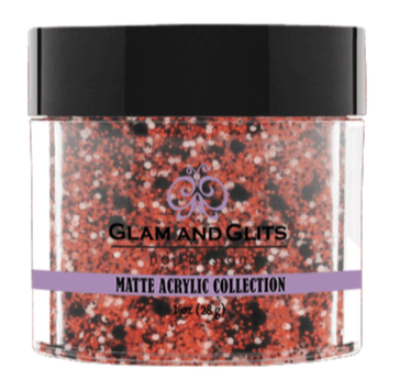 Glam & Glits Matte Acrylic Powder 1 oz Pumpkin Pie-MAT628-Beauty Zone Nail Supply