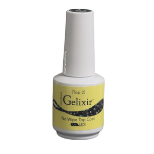 Gelixir Top Coat No-wipe With Glitters (Top 2) 15 mL / 0.5 oz