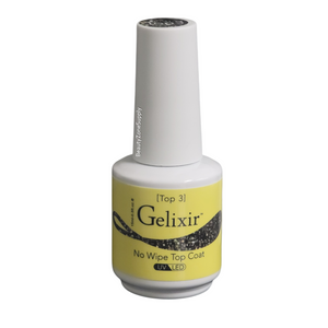 Gelixir Top Coat No-wipe With Glitters (Top 3) 15 mL / 0.5 oz