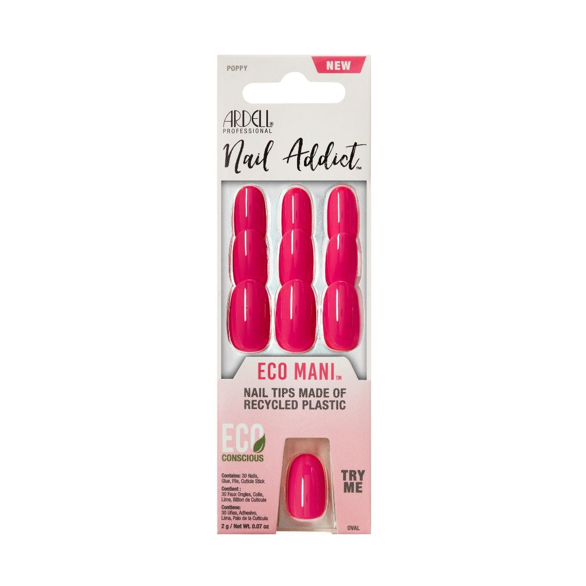 Ardell Press-on Nails Nail Addict Eco Mani Poppy #58636