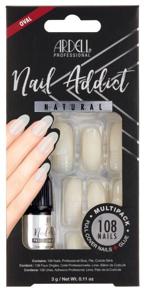 Ardell Press-on Nails Nail Addict Natural Oval Multipack #63856