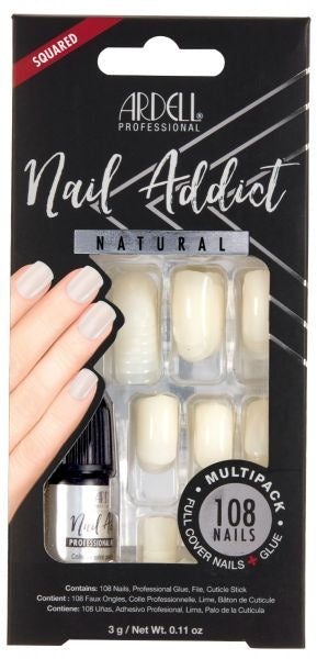 Ardell Press-on Nails Nail Addict Natural Squared Multipack #63857