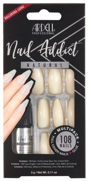 Ardell Nail Addict Natural Ballerina Long Multipack #63859