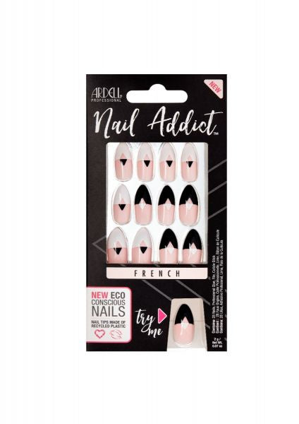 Ardell Press-on Nails Nail Addict Eco Avant Garde French  #67213