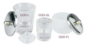 GLASS DAPPEN DISH LARGE W LID #4912