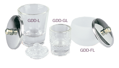 GLASS DAPPEN DISH LARGE W LID #4912