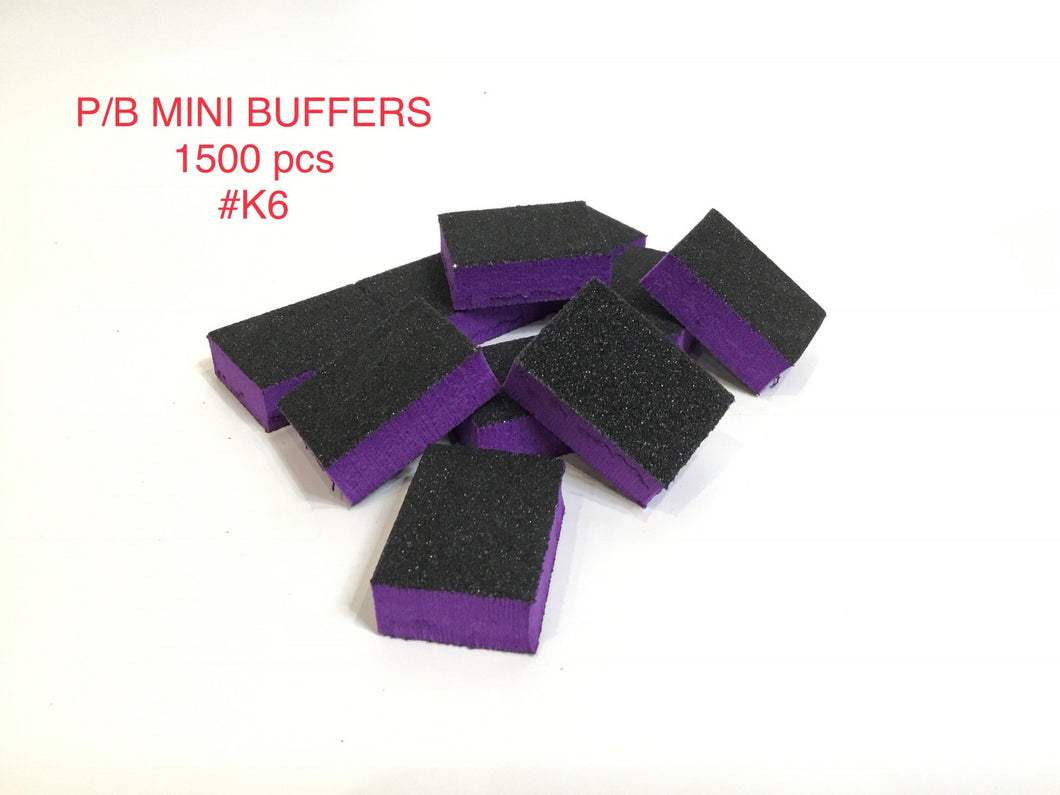 Mini Nail Buffer Purple Black Grit 1500 pc #K6-Beauty Zone Nail Supply