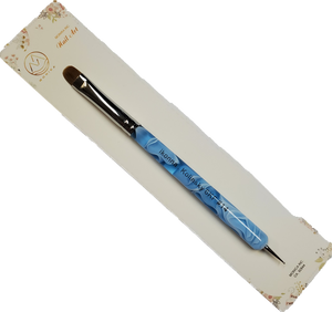 Nail French Brush Blue Marble Size 14 w/Tool-Beauty Zone Nail Supply