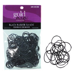 BLACK RUBBER BANDS 250 PCS-Beauty Zone Nail Supply