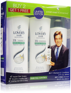 Lover's Hair Hair Fall Control Shampoo & Conditioner Gift 3 Pack