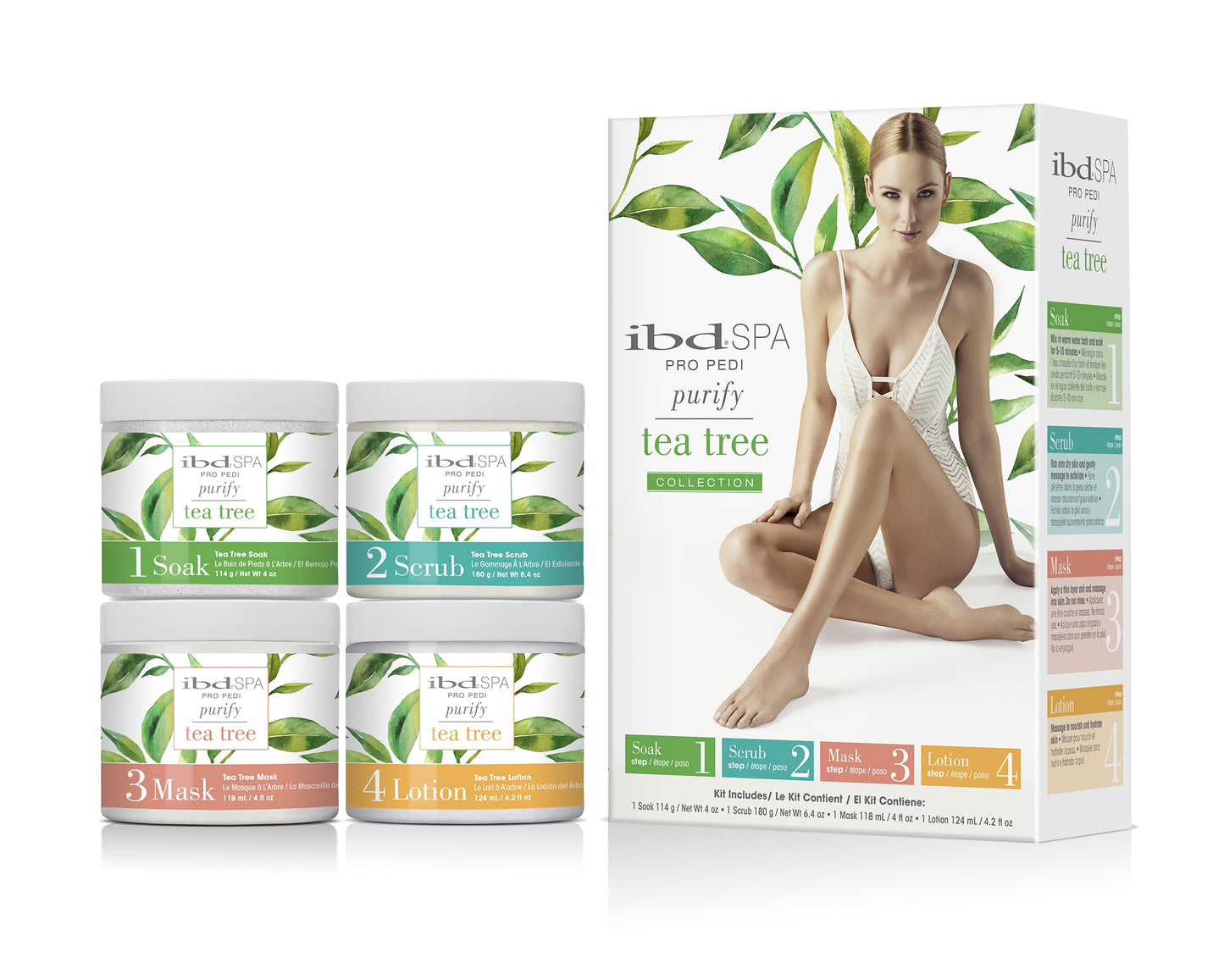 IBD Spa Tea Tree Intro Kit 4oz - 4pc-Beauty Zone Nail Supply