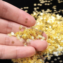 Load image into Gallery viewer, Hollow Out Gold Nail Glitter Sequins Snow Flakes Mixed Design Decorations for Nail Arts Pillette Nail Accessories-Beauty Zone Nail Supply