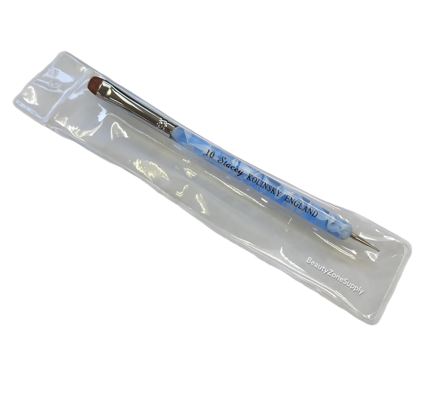 Stacey French Brush Kolinsky Blue Dotted England