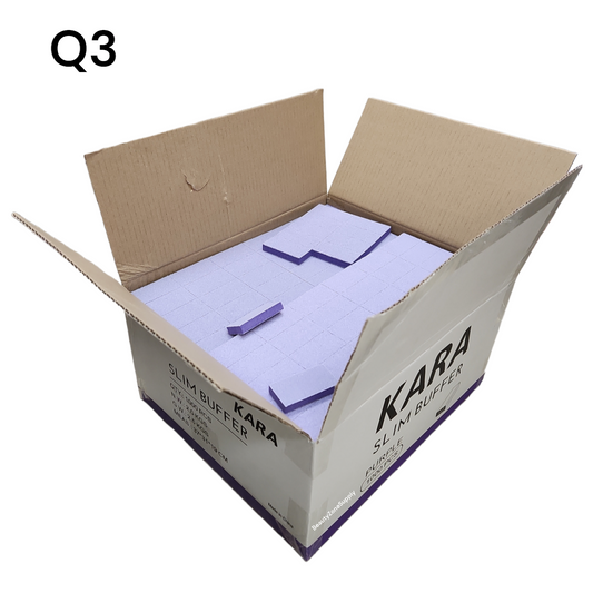 Kara Mini Nail Buffer Purple White Grit 80/100 1000 pc #Q3