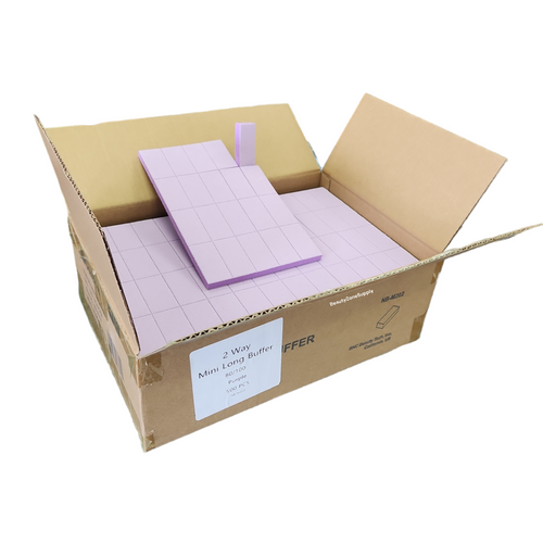 Gazeplus Slim Nail Buffer Purple White 80/100 500 pc #GB03