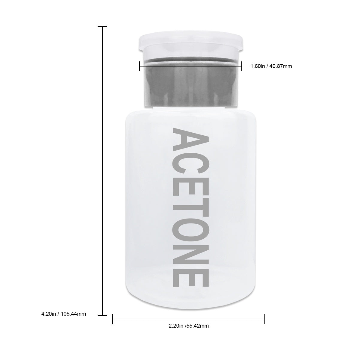 PLASTIC ACETONE PUMP 9 OZ MJ-9ACE-Beauty Zone Nail Supply