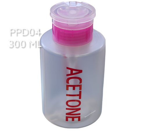 Acetone Plastic Pump Dispenser Empty Bottle 300 ml / 10 fl. oz #PPD04