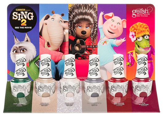 Gelish Soak-Off Gel Illumination’s SING 2 Holiday Winter 2021 Collection - 6PC w/Display