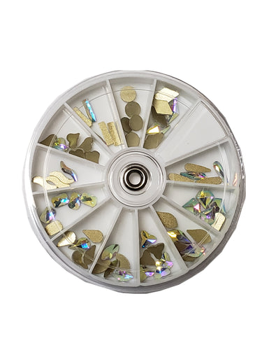 12 Size Irregular Crystal Rhinestones Wheel YX1205-Beauty Zone Nail Supply