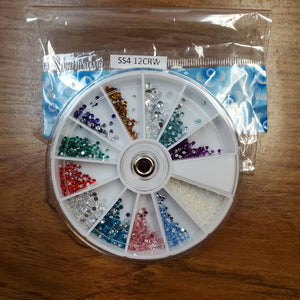 SS4 12CRW 12 Color Rhinestones Wheel-Beauty Zone Nail Supply