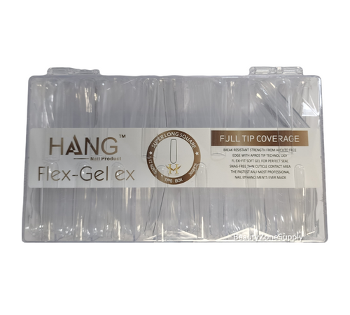Hang Gel x Tips Square Super Long (3XL) 420 ct / 12-size
