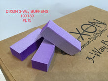 Load image into Gallery viewer, D13 Dixon buffer 3 way Purple White grit 100/180 500 pcs-Beauty Zone Nail Supply