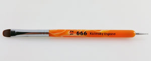 666 french brush orange w/tool size 12 - BeautyzoneNailSupply