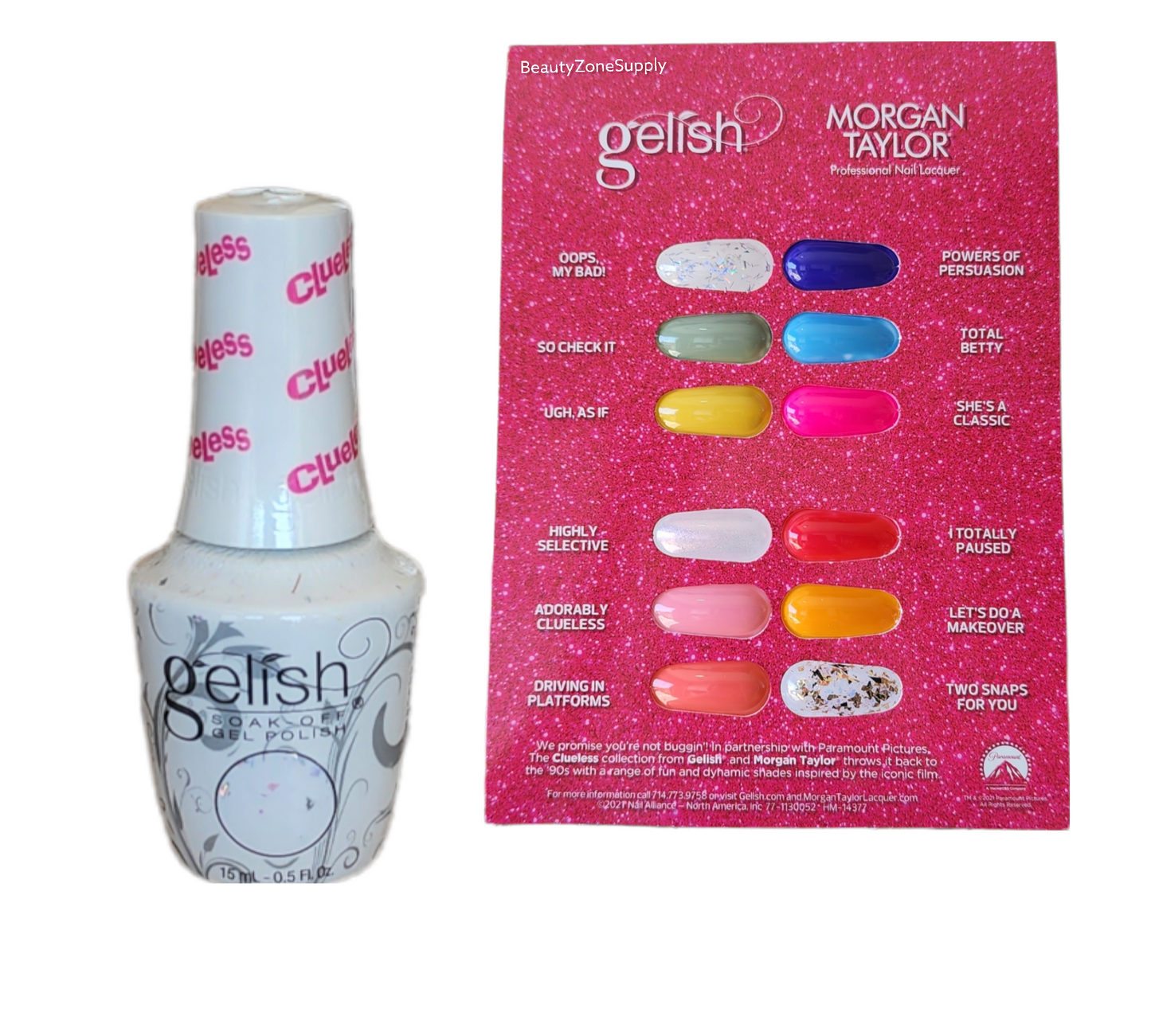 Gelish Morgan Taylor Gel Dip Lacquer Clueless 2022 Full 12 Color