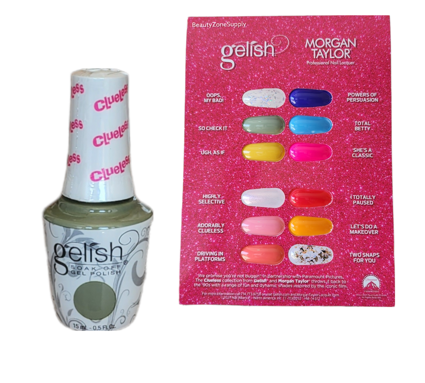 Gelish Morgan Taylor Gel Dip Lacquer Clueless 2022 Full 12 Color