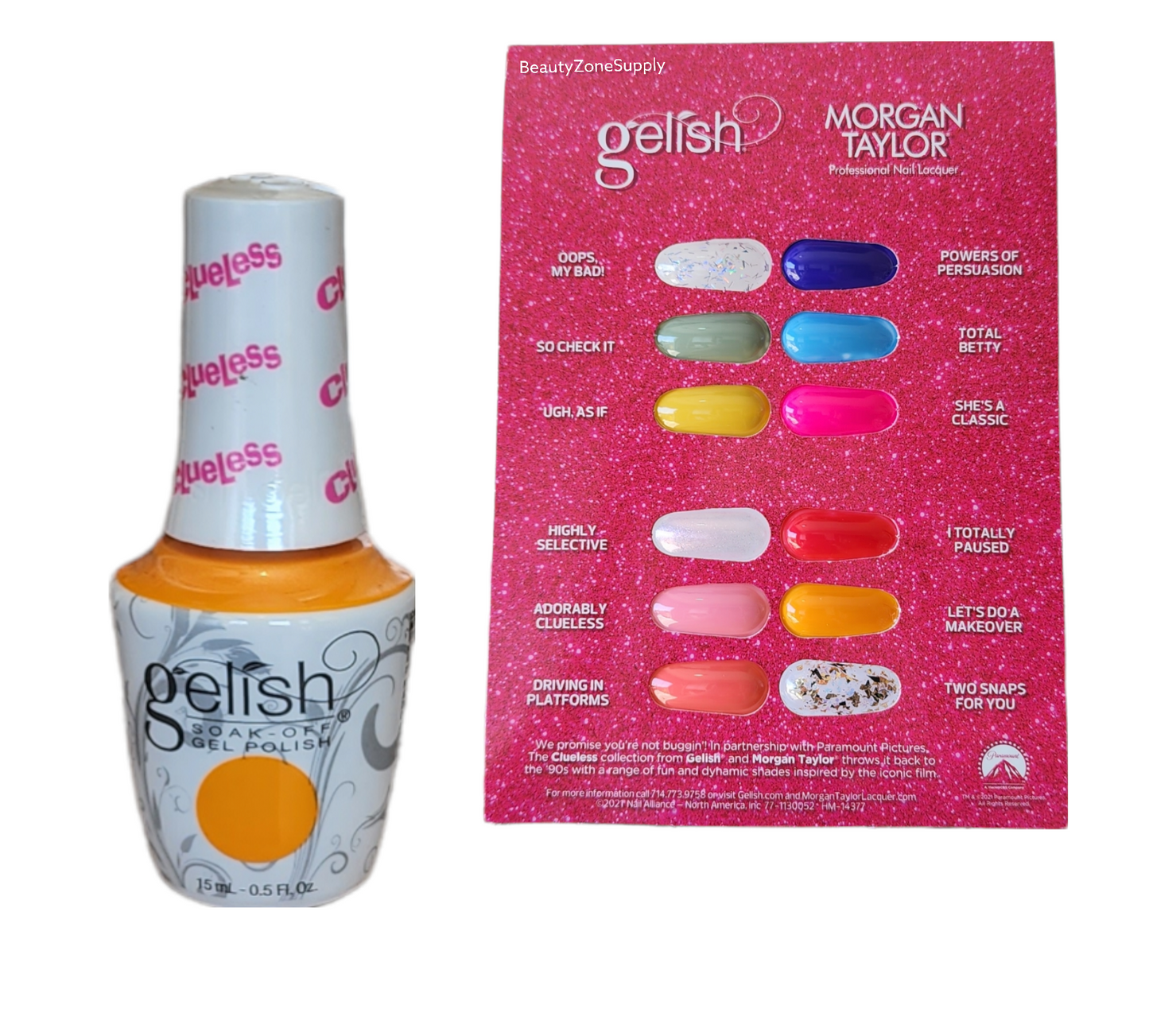 Gelish Morgan Taylor Gel Dip Lacquer Clueless 2022 Full 12 Color