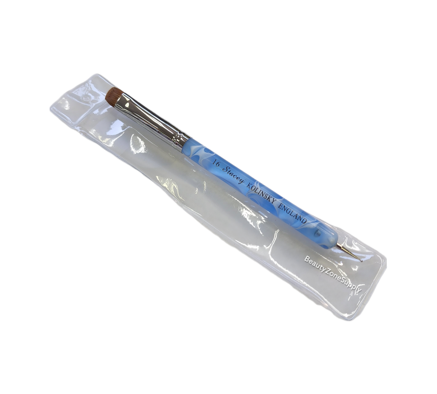 Stacey French Brush Kolinsky Blue Dotted England